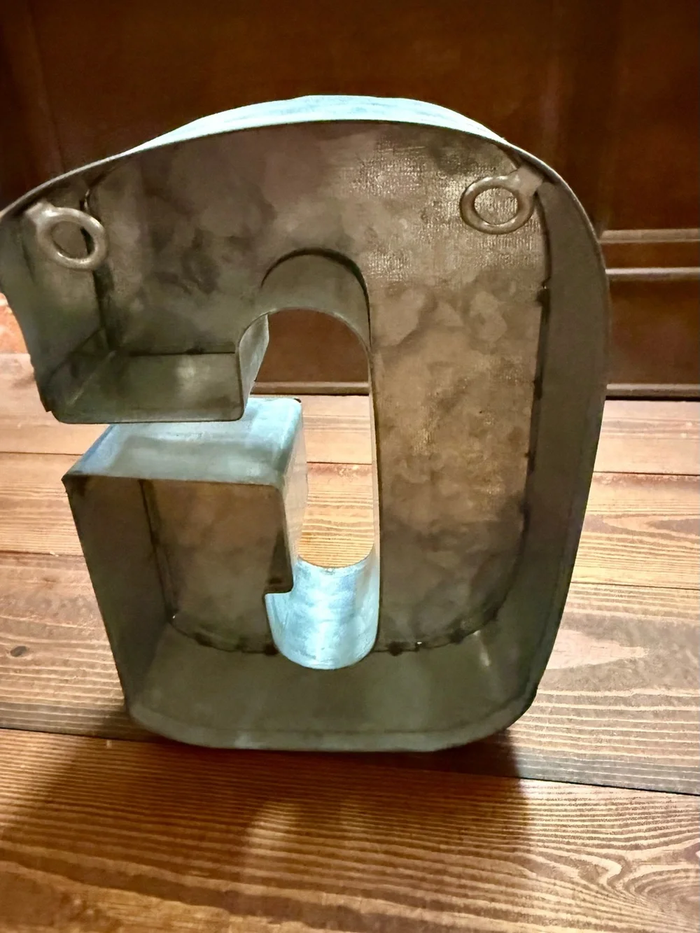 Galvanized Metal Letter “G” Rustic Farmhouse Industrial Wall/Table Decor Accent